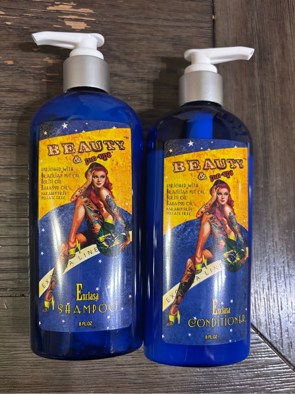 Blue Exclasa Shampoo & Conditioner - Enriched with Brazilian Nut Oil